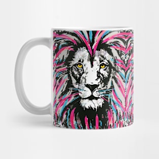 Pink Lion - Blue Lion Face Mug